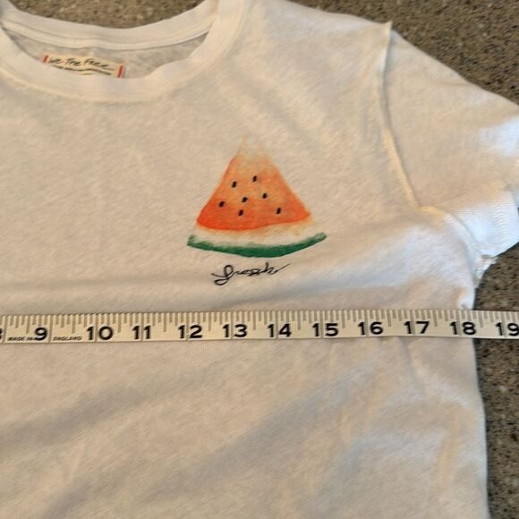 WE THE FREE Free People Fresh Watermelon Embroidered Tee - Picture 10 of 11